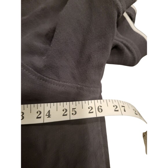 Shaquille O'Neal Polo Shirt Mens 3XL Gray Vertical Stripe Zip Short Sleeve - Picture 5 of 6